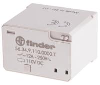563491100000t Finder Plug In Power Relay, 110V dc Coil, 12A Switching Current, 4PDT