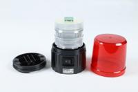 pfh-bt-r Patlite PFH Series Red Flashing Beacon, 6 V dc (4 - LR6 Alkaline dry cell batteries), Magnetic Mount, LED Bulb, IP55