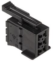 929504-2 TE Connectivity, Junior Power Timer Automotive Connector Socket Black Plug-In 6 Way