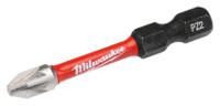 4932472049 Milwaukee Pozidriv Screwdriver Bit, PZ2 Tip, 1/4 in Drive, Hex Drive, 50 mm Overall