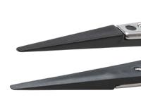 2acprsa1 ideal-tek 130 mm, PEEK (Tip), Stainless Steel (Body), Flat; Rounded, ESD Tweezers