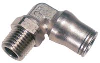 3609-04-13 Legris LF3600 Series Elbow Threaded Adaptor, R 1/4 Male to Push In 4 mm, Threaded-to-Tube Connection Style
