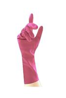 g941s-l Unigloves Allsafe Pink Latex Work Gloves, Size 9