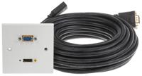 919-4022 RS PRO Single Gang 2 Way Female HDMI, SVGA Faceplate