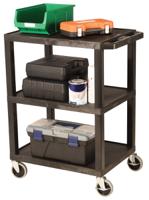 225-5971 RS PRO 3 Shelf PE Trolley, 610 x 460mm, 150kg Load