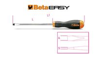 1201e-55x100 BETA Slotted  Screwdriver, 5.5 x 1 mm Tip, 100 mm Blade, 209 mm Overall