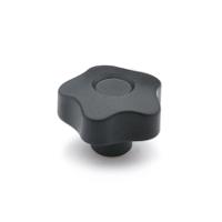 69773-c9 Elesa 69773-C9 Black Polypropylene Based Technopolymer Knob, M12, Threaded Through Hole