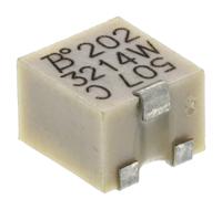 3214w-1-202e 2kΩ, SMD Trimmer Potentiometer 0.25W Top Adjust Bourns, 3214