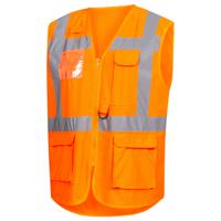 7118-4100-xl NITRAS SAFETY Orange Hi-Vis Hi Vis Vest, XL