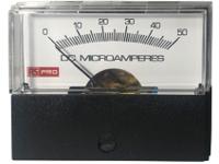 186-2535 RS PRO Analogue Panel Ammeter 50 (Input)μA DC, 57mm x 44mm, ±1.5 % Moving Coil