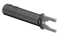 230480-21 Staubli Insulated Crimp Spade Connector, Black