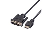 11045519 Roline, Male DVI-D to Male HDMI  Cable, 1m