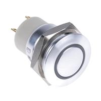 175-9631 RS PRO Illuminated Push Button Switch, Latching, Panel Mount, 16mm Cutout, SPST, Green LED, 36V dc, IP67