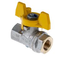 733-5277 RS PRO Brass Full Bore, 2 Way, Ball Valve, Threaded, BSPP 1/4in, 40 → 30bar Operating Pressure