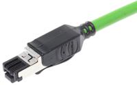 09457711125 HARTING, 3m Cat5, Green RJ45 to Male RJ45 Male, U/FTP Shielded, Terminated PVC Sheath