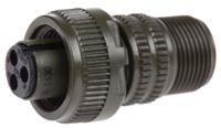ms3106a-10sl-4s Amphenol Industrial, MS, Copper Alloy 2 Way Free Hanging MIL Spec Circular Connector Receptacle, Socket Contacts,Shell
