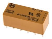 s2-dc12v Panasonic PCB Mount Power Relay, 12V dc Coil, 4A Switching Current, DPDT