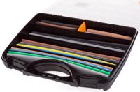 562-652 RS PRO Heat Shrink Tubing, Black, Blue, Green/Yellow, Red, White 6.4mm Sleeve Dia. x Set Length 2:1 Ratio