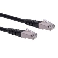 21151365-50 Roline, 5m Cat6, Black RJ45 to Male RJ45 Male, S/FTP, Terminated PVC Sheath