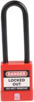 175-1183 RS PRO Red 1-Lock ABS, Steel, PVC Safety Lockout Padlocks, 6mm Shackle, 46mm Attachment