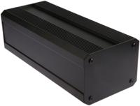 188-1271 RS PRO Black Extruded Aluminium Heat Sink Case, IP40, Black Lid, 300 x 100 x 130mm