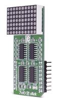 mikroe-2705 MikroElektronika MIKROE-2705, 7x10 G Click LED Matrix Display mikroBus Click Board With 74HC595