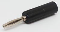 212-1237 RS PRO Black Male Banana Connectors, Screw Termination, 10A, 50V, Nickel Plating