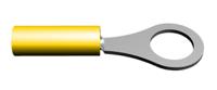 321021 TE Connectivity, PIDG Insulated Ring Terminal, 8, M4 Stud Size, 0.1mm² to 0.4mm² Wire Size, Yellow