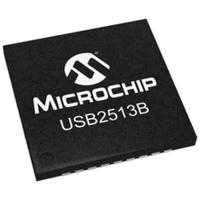 usb2513b-im2 Microchip USB2513B-I/M2, USB Controller, 3-Channel, USB 2.0, 3.3 V, 36-Pin SQFN