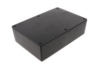1591xxfbk Hammond 1591 Series Black ABS Enclosure, IP54, Flanged, Black Lid, 221 x 150 x 58mm