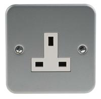 768-3501 RS PRO Grey 1 Gang Plug Socket, 0 Poles, 13A, Type G - British, Indoor Use