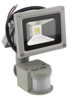 787-1313 RS PRO, Security Floodlight, 1 LED, 10 W, 950 → 1050 lm, IP65 PIR, 85 → 265 V ac