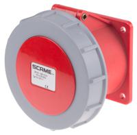 4183267-7 Scame, Optima IP67 Red Panel Mount 6P + E Industrial Power Socket, Rated At 32A, 415 V