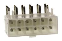 39-30-1120 Molex Mini-Fit Jr Series Right Angle Through Hole PCB Header, 12 Contact(s), 4.2 mm Pitch, 2 Row, Shrouded