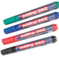 3604s Edding White Board Pen, 4 Assorted, 1.5 → 3 mm Tip Size