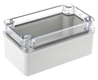 pc-c-65-t-enclosure Fibox Piccolo Series Grey Polycarbonate Enclosure, IP66, IP67, Transparent Lid, 140 x 80 x 65mm