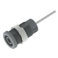 3269-i-g Electro PJP Grey Female Banana Socket, 4 mm Connector, Pin Termination, 36A, 1kV, Nickel Plating