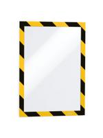 4944130 Durable DURAFRAME® SECURITY Black/Yellow A4 Smooth and rigid Information Frame, 375mm Height, 236mm Width