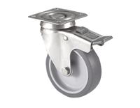 jp2bd050-325l Guitel Hervieu Braked Swivel Castor Wheel, 40kg Capacity, 50mm Wheel