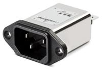 fn9233uf2-3-06 Schaffner 3A, 250 V ac Male Panel Mount IEC Filter FN9233UF2-3-06, Faston None Fuse