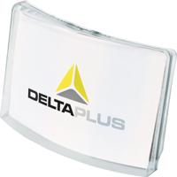 badgeu Delta Plus Polycarbonate Colourless Hard Hat Badge Holder, DELTA PLUS Safety Helmets Ranges
