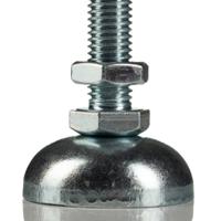 3842536470 Bosch Rexroth M12 Thread Galvanised Steel Adjustable Foot, 44mm 10mm Groove