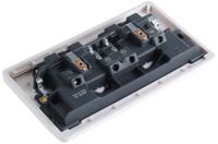 k781-whi MK Electric Logic Plus White 2 Gang Plug Socket, 13A, Type G - British, Indoor Use