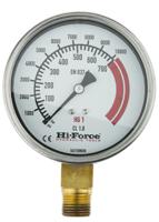 hg1 Hi-Force Analogue Pressure Gauge 700bar Bottom Entry 100mm Outside Diameter