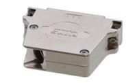 fmk5-k201-1731110064 FCT from Molex FMK Series Die Cast Zinc Angled D Sub Backshell, 50 Way, Strain Relief