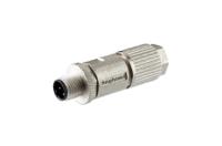 msds-04bmmd-sl8001 Amphenol Industrial Industrial Circular Connector, 4 Contacts, Cable, M12 Connector, Plug, Male, IP68, MSDS Series
