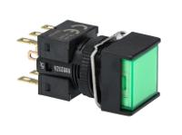 a165l-aga-24d-2 Omron A16 Series Illuminated Push Button, Panel Mount, 16mm Cutout, DPDT, IP65
