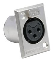 ac3fpz Amphenol Industrial Panel Mount XLR Connector, Female, 133 V, Tin Plating