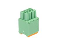 1790124 Phoenix Contact, 3.5mm Pitch, DFMC 1.5/ 4-ST-3.5, 8 Way, Pluggable Terminal Block, Plug, Cable Mount, Spring Cage