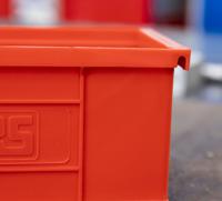 484-4006 RS PRO PP Storage Bin, 167mm x 101mm x 76mm, Red